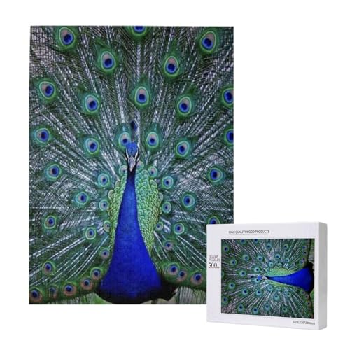 Pfauenfeder mit Auge Vögel Prin,500 Teile Holzpuzzle Familienspiel Puzzles für Erwachsene und Jugendliche Pfauenfeder mit Auge Vögel Prin,500 Teile Holzpuzzle Familienspiel Puzzles für Erwachsene und Jugendliche von YWSOTRE