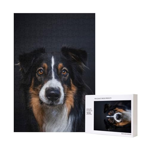 Porträt von Border Collie Druck,300 Teile Holzpuzzle Familienspiel Puzzle für Erwachsene und Jugendliche Porträt von Border Collie Druck,300 Teile Holzpuzzle Familienspiel Puzzle für Erwachsene und Jugendliche von YWSOTRE