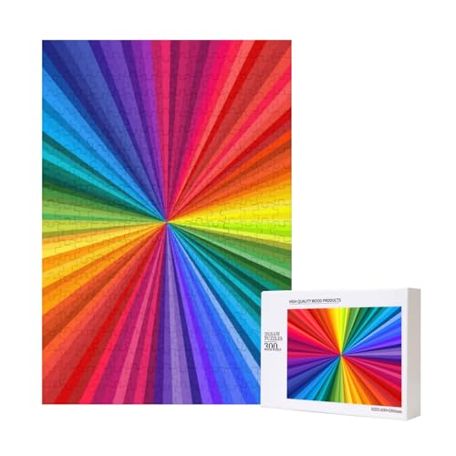 Regenbogenfarbene Wirbel,300 Teile Holzpuzzle Familienspiel Puzzle für Erwachsene und Jugendliche Regenbogenfarbene Wirbel,300 Teile Holzpuzzle Familienspiel Puzzle für Erwachsene und Jugendliche von YWSOTRE