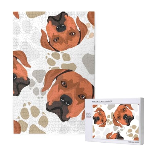 Rhodesian Ridgeback mit Liebe,1000 Teile Holzpuzzle Familienspiel Puzzle für Erwachsene und Jugendliche Rhodesian Ridgeback mit Liebe,1000 Teile Holzpuzzle Familienspiel Puzzle für Erwachsene und Jugendliche von YWSOTRE