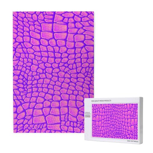 Rosa Krokodil Alligator Haut,1000 Teile Holzpuzzle Familienspiel Puzzle für Erwachsene und Jugendliche Rosa Krokodil Alligator Haut,1000 Teile Holzpuzzle Familienspiel Puzzle für Erwachsene und Jugendliche von YWSOTRE