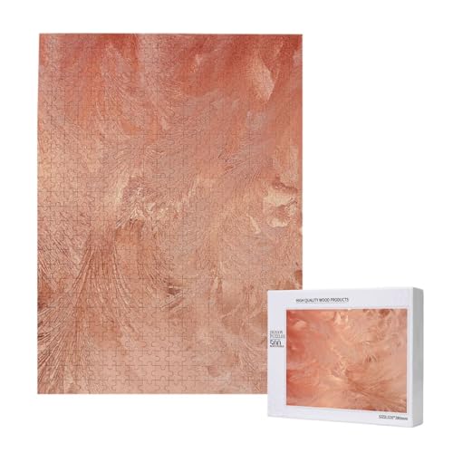 Roségold Kupfer Textur Metallic,500 Teile Holzpuzzle Familienspiel Puzzles für Erwachsene und Jugendliche Roségold Kupfer Textur Metallic,500 Teile Holzpuzzle Familienspiel Puzzles für Erwachsene und Jugendliche von YWSOTRE