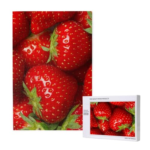Rote Erdbeere,1000 Teile Holzpuzzle Familienspiel Puzzle für Erwachsene und Jugendliche Rote Erdbeere,1000 Teile Holzpuzzle Familienspiel Puzzle für Erwachsene und Jugendliche von YWSOTRE