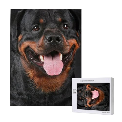 Rottweiler Hund,500 Teile Holzpuzzle Familienspiel Puzzles für Erwachsene und Jugendliche Rottweiler Hund,500 Teile Holzpuzzle Familienspiel Puzzles für Erwachsene und Jugendliche von YWSOTRE