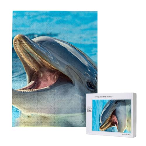 Schöner Delphin Bedruckt,500 Teile Holzpuzzle Familienspiel Puzzles für Erwachsene und Jugendliche Schöner Delphin Bedruckt,500 Teile Holzpuzzle Familienspiel Puzzles für Erwachsene und Jugendliche von YWSOTRE