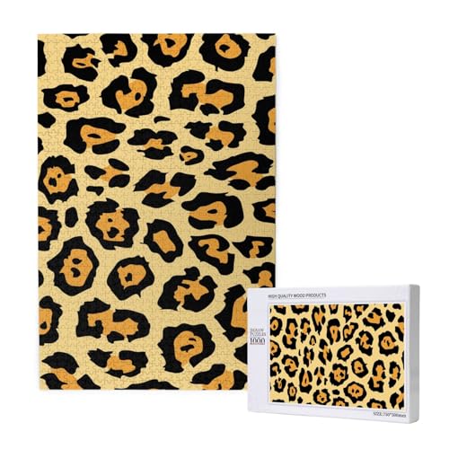 Schöner Leopardenmuster-Aufdruck,1000 Teile Holzpuzzle Familienspiel Puzzle für Erwachsene und Jugendliche Schöner Leopardenmuster-Aufdruck,1000 Teile Holzpuzzle Familienspiel Puzzle für Erwachsene und Jugendliche von YWSOTRE