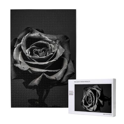 Schwarze Blume,1000 Teile Holzpuzzle Familienspiel Puzzle für Erwachsene und Jugendliche Schwarze Blume,1000 Teile Holzpuzzle Familienspiel Puzzle für Erwachsene und Jugendliche von YWSOTRE