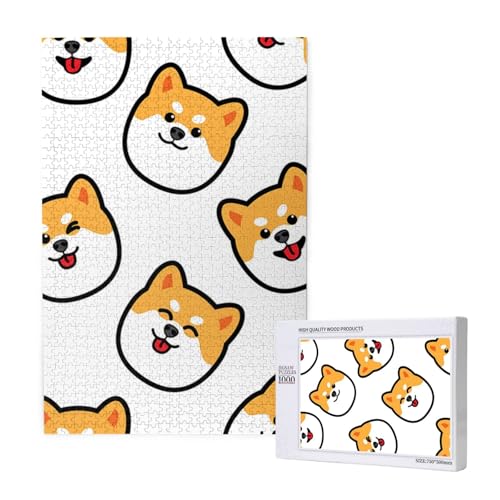 Shiba Inu Gesicht,1000 Teile Holzpuzzle Familienspiel Puzzle für Erwachsene und Jugendliche Shiba Inu Gesicht,1000 Teile Holzpuzzle Familienspiel Puzzle für Erwachsene und Jugendliche von YWSOTRE