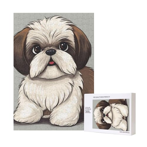 Shih Tzu Hundedruck,300 Teile Holzpuzzle Familienspiel Puzzle für Erwachsene und Jugendliche Shih Tzu Hundedruck,300 Teile Holzpuzzle Familienspiel Puzzle für Erwachsene und Jugendliche von YWSOTRE