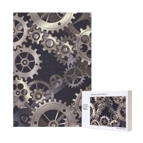 Silberne Zahnräder,300 Teile Holzpuzzle Familienspiel Puzzle für Erwachsene und Jugendliche Silberne Zahnräder,300 Teile Holzpuzzle Familienspiel Puzzle für Erwachsene und Jugendliche von YWSOTRE