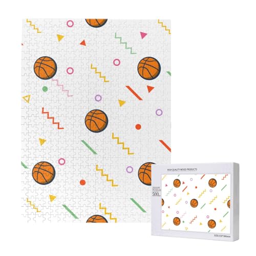 Silhouette des Basketballs,500 Teile Holzpuzzle Familienspiel Puzzles für Erwachsene und Jugendliche Silhouette des Basketballs,500 Teile Holzpuzzle Familienspiel Puzzles für Erwachsene und Jugendliche von YWSOTRE