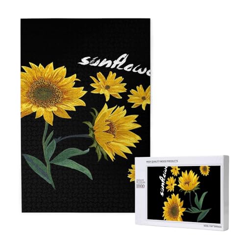 Sonnenblumendruck,1000 Teile Holzpuzzle Familienspiel Puzzle für Erwachsene und Jugendliche Sonnenblumendruck,1000 Teile Holzpuzzle Familienspiel Puzzle für Erwachsene und Jugendliche von YWSOTRE