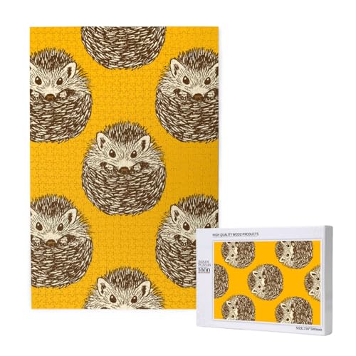 Süßer Igel,1000 Teile Holzpuzzle Familienspiel Puzzle für Erwachsene und Jugendliche Süßer Igel,1000 Teile Holzpuzzle Familienspiel Puzzle für Erwachsene und Jugendliche von YWSOTRE