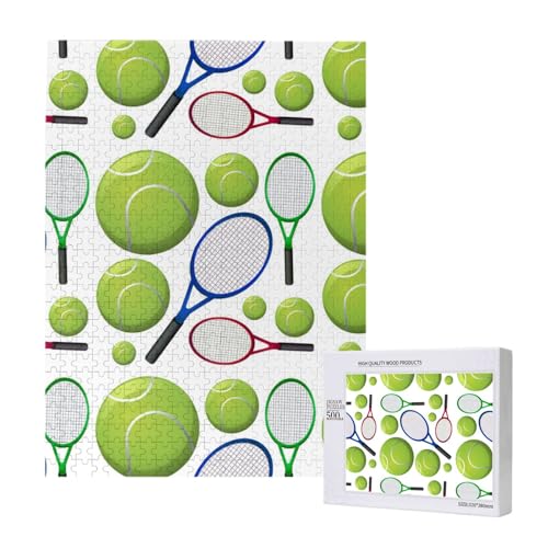 Tennisschläger und Bälle,500 Teile Holzpuzzle Familienspiel Puzzles für Erwachsene und Jugendliche Tennisschläger und Bälle,500 Teile Holzpuzzle Familienspiel Puzzles für Erwachsene und Jugendliche von YWSOTRE