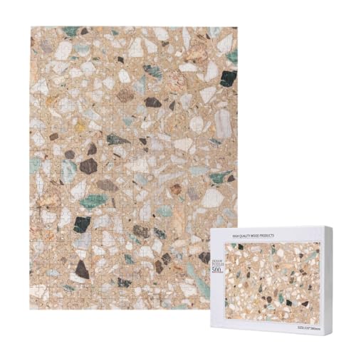 Terrazzo Naturstein,500 Teile Holzpuzzle Familienspiel Puzzles für Erwachsene und Jugendliche Terrazzo Naturstein,500 Teile Holzpuzzle Familienspiel Puzzles für Erwachsene und Jugendliche von YWSOTRE