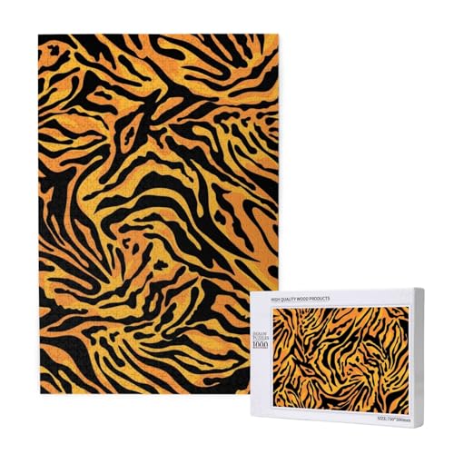 Tiger im Tiermuster,1000 Teile Holzpuzzle Familienspiel Puzzle für Erwachsene und Jugendliche Tiger im Tiermuster,1000 Teile Holzpuzzle Familienspiel Puzzle für Erwachsene und Jugendliche von YWSOTRE