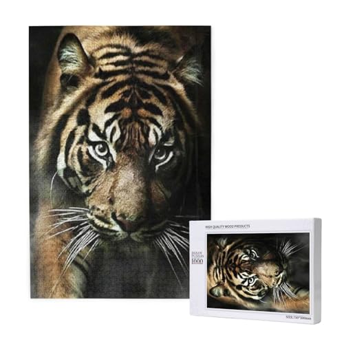 Tigermuster,1000 Teile Holzpuzzle Familienspiel Puzzle für Erwachsene und Jugendliche Tigermuster,1000 Teile Holzpuzzle Familienspiel Puzzle für Erwachsene und Jugendliche von YWSOTRE