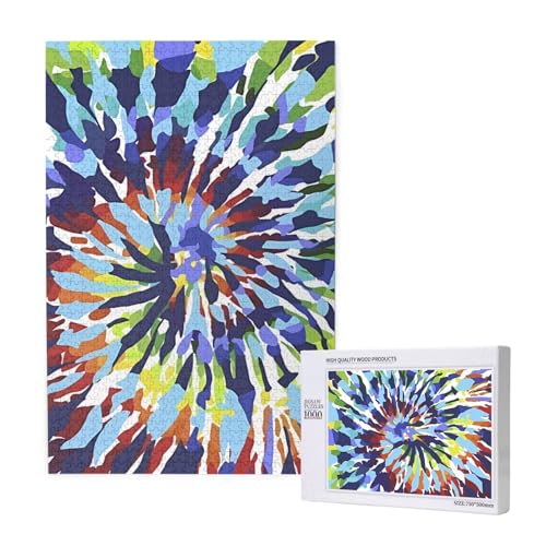 Trippy Tye Dye,1000 Teile Holzpuzzle Familienspiel Puzzle für Erwachsene und Jugendliche Trippy Tye Dye,1000 Teile Holzpuzzle Familienspiel Puzzle für Erwachsene und Jugendliche von YWSOTRE