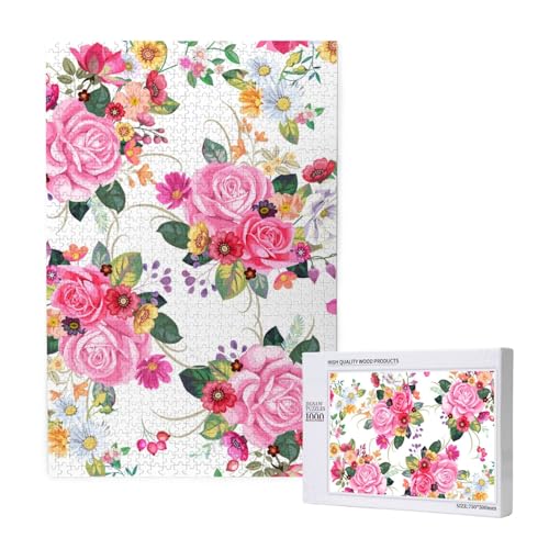 Vintage Blumensträuße,1000 Teile Holzpuzzle Familienspiel Puzzle für Erwachsene und Jugendliche Vintage Blumensträuße,1000 Teile Holzpuzzle Familienspiel Puzzle für Erwachsene und Jugendliche von YWSOTRE