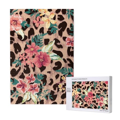 Vintage Leopardenblume Bedruckt,1000 Teile Holzpuzzle Familienspiel Puzzle für Erwachsene und Jugendliche Vintage Leopardenblume Bedruckt,1000 Teile Holzpuzzle Familienspiel Puzzle für Erwachsene und Jugendliche von YWSOTRE