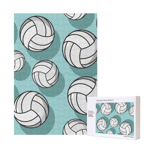 Volleyball Sport Muster Mintgrün,300 Teile Holzpuzzle Familienspiel Puzzle für Erwachsene und Jugendliche Volleyball Sport Muster Mintgrün,300 Teile Holzpuzzle Familienspiel Puzzle für Erwachsene und Jugendliche von YWSOTRE