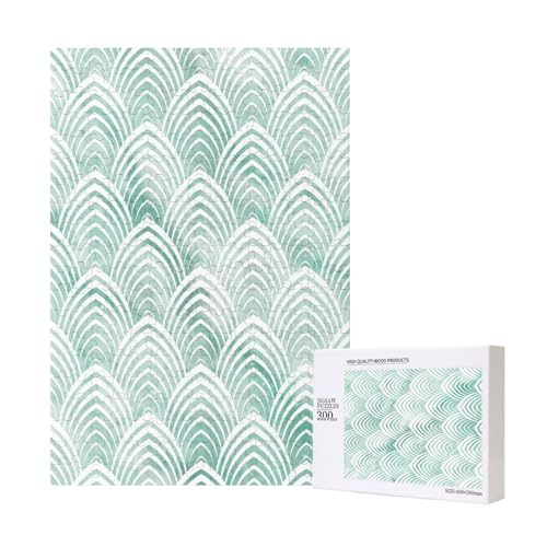 Waage Aqua Mint Weiß Geometrie Marmor,300 Teile Holzpuzzle Familienspiel Puzzle für Erwachsene und Jugendliche Waage Aqua Mint Weiß Geometrie Marmor,300 Teile Holzpuzzle Familienspiel Puzzle für Erwachsene und Jugendliche von YWSOTRE