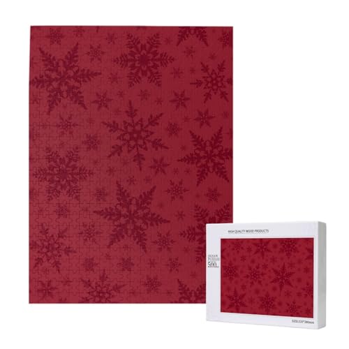 Weihnachten Rote Weihnachtsschneeflocke,500 Teile Holzpuzzle Familienspiel Puzzles für Erwachsene und Jugendliche Weihnachten Rote Weihnachtsschneeflocke,500 Teile Holzpuzzle Familienspiel Puzzles für Erwachsene und Jugendliche von YWSOTRE