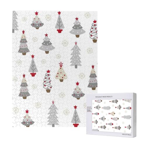 Weihnachtsbaum Pastellgrau,500 Teile Holzpuzzle Familienspiel Puzzles für Erwachsene und Jugendliche Weihnachtsbaum Pastellgrau,500 Teile Holzpuzzle Familienspiel Puzzles für Erwachsene und Jugendliche von YWSOTRE
