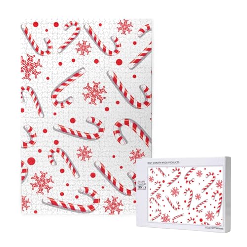 Weihnachtsrote Zuckerstange,1000 Teile Holzpuzzle Familienspiel Puzzle für Erwachsene und Jugendliche Weihnachtsrote Zuckerstange,1000 Teile Holzpuzzle Familienspiel Puzzle für Erwachsene und Jugendliche von YWSOTRE