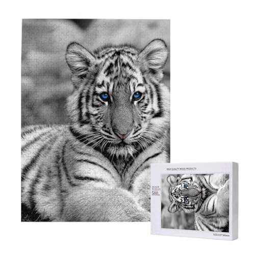 Weißes Tigermuster,500 Teile Holzpuzzle Familienspiel Puzzles für Erwachsene und Jugendliche Weißes Tigermuster,500 Teile Holzpuzzle Familienspiel Puzzles für Erwachsene und Jugendliche von YWSOTRE