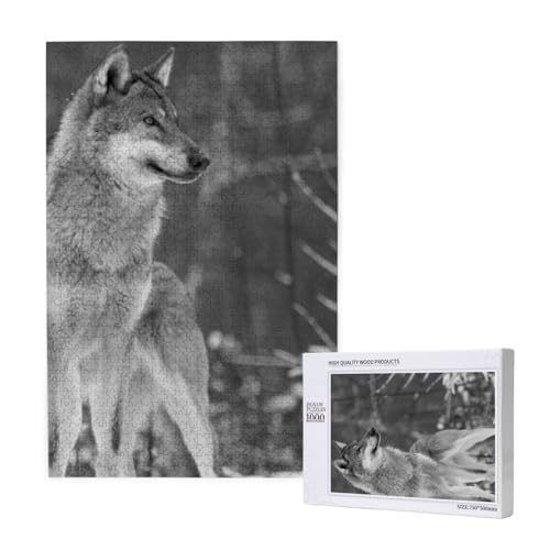 Wilder Wolf gedruckt,1000 Teile Holzpuzzle Familienspiel Puzzle für Erwachsene und Jugendliche Wilder Wolf gedruckt,1000 Teile Holzpuzzle Familienspiel Puzzle für Erwachsene und Jugendliche von YWSOTRE