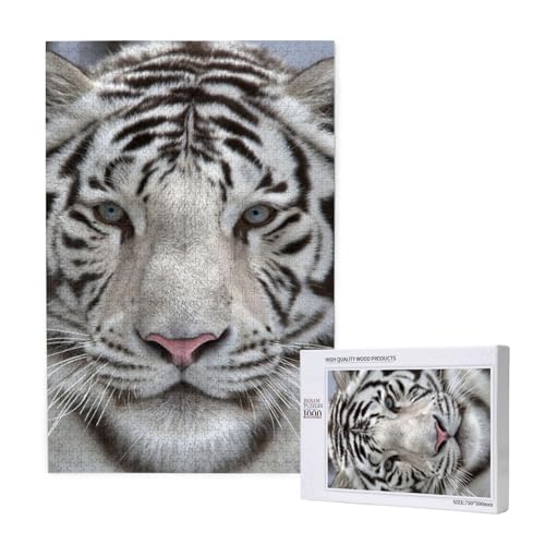 Winterweißer Tiger,1000 Teile Holzpuzzle Familienspiel Puzzle für Erwachsene und Jugendliche Winterweißer Tiger,1000 Teile Holzpuzzle Familienspiel Puzzle für Erwachsene und Jugendliche von YWSOTRE
