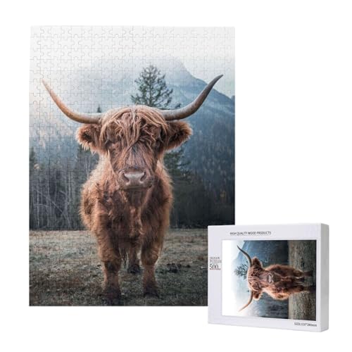 Wunderschöne Hochlandrinder,500 Teile Holzpuzzle Familienspiel Puzzles für Erwachsene und Jugendliche Wunderschöne Hochlandrinder,500 Teile Holzpuzzle Familienspiel Puzzles für Erwachsene und Jugendliche von YWSOTRE