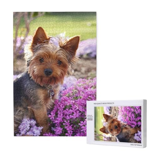 Yorkshire Terrier Hund,1000 Teile Holzpuzzle Familienspiel Puzzle für Erwachsene und Jugendliche Yorkshire Terrier Hund,1000 Teile Holzpuzzle Familienspiel Puzzle für Erwachsene und Jugendliche von YWSOTRE