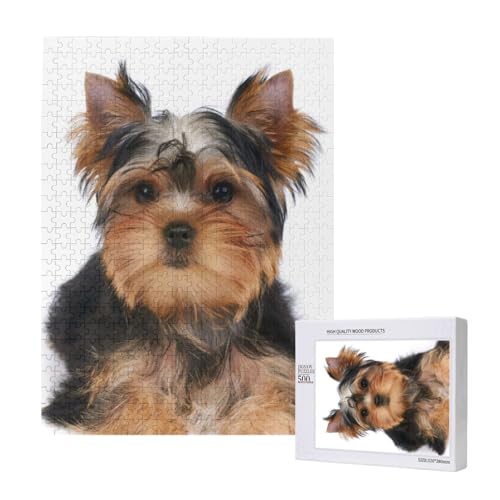 Yorkshire Terrier liegt auf Weiß,500 Teile Holzpuzzle Familienspiel Puzzles für Erwachsene und Jugendliche Yorkshire Terrier liegt auf Weiß,500 Teile Holzpuzzle Familienspiel Puzzles für Erwachsene und Jugendliche von YWSOTRE