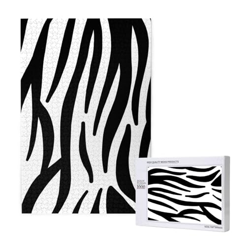 Zebra-Print,1000 Teile Holzpuzzle Familienspiel Puzzle für Erwachsene und Jugendliche Zebra-Print,1000 Teile Holzpuzzle Familienspiel Puzzle für Erwachsene und Jugendliche von YWSOTRE