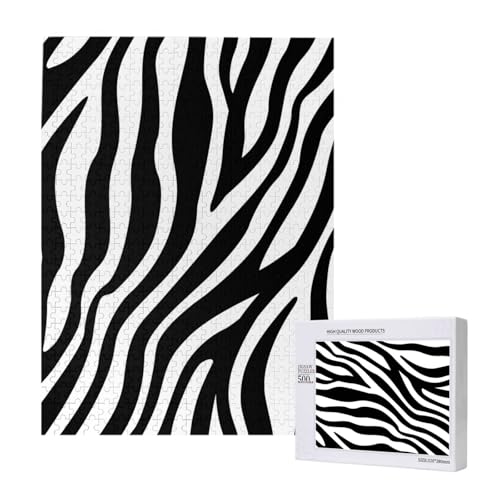 Zebra-Print-Druck,500 Teile Holzpuzzle Familienspiel Puzzles für Erwachsene und Jugendliche Zebra-Print-Druck,500 Teile Holzpuzzle Familienspiel Puzzles für Erwachsene und Jugendliche von YWSOTRE