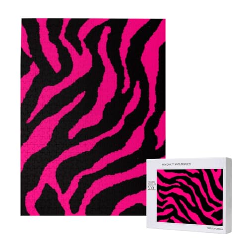 Zebra Tiger Leopard Rosa,500 Teile Holzpuzzle Familienspiel Puzzles für Erwachsene und Jugendliche Zebra Tiger Leopard Rosa,500 Teile Holzpuzzle Familienspiel Puzzles für Erwachsene und Jugendliche von YWSOTRE