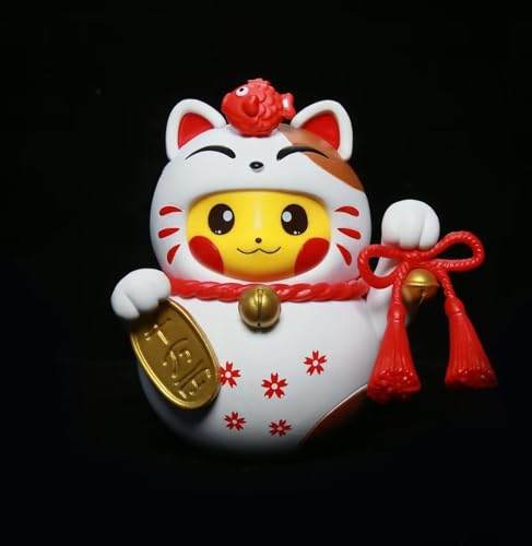 YXCC-SEN Lucky Cat White Doll Lucky Cat Gold Doll von YXCC-SEN