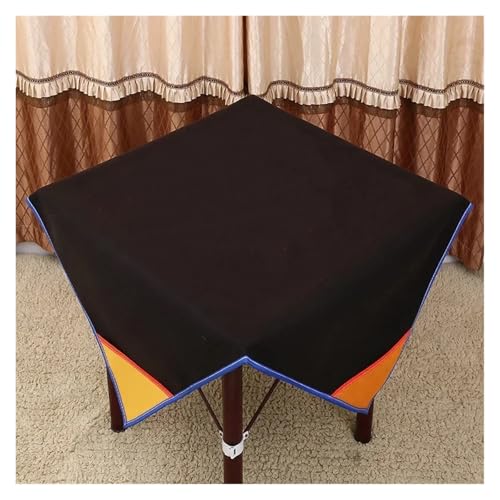 YXINAER Tischauflage für Mahjong 95 cm oder 115 Dicke Tischdecke Party Mahjong Reduzieren Sie die Lärmmatte Tischmatte Matte quadratische Form(Black,115X115cm) von YXINAER