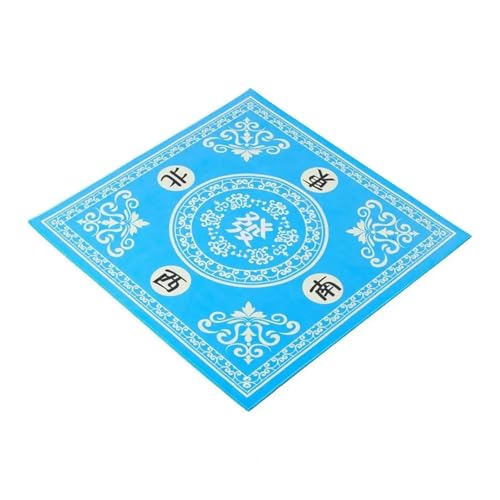 YXINAER Tischauflage für Mahjong Faltbare Mahjong-Matte, rutschfeste geräuschreduzierende Tischdecke for Brettspiele, Heimdekoration(Blue 70cm) von YXINAER