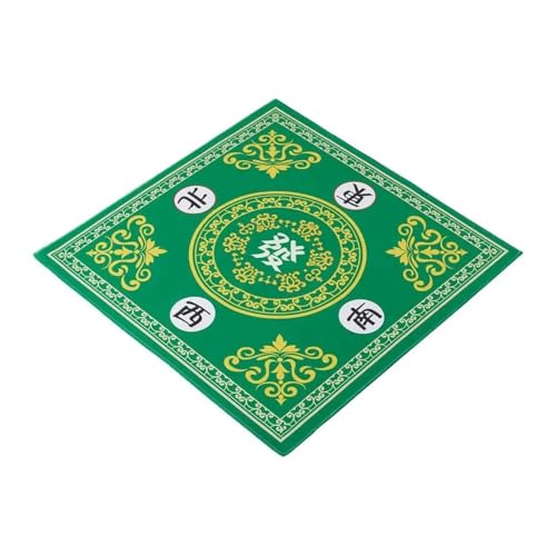 YXINAER Tischauflage für Mahjong Faltbare Mahjong-Matte, rutschfeste geräuschreduzierende Tischdecke for Brettspiele, Heimdekoration(Green 70cm) von YXINAER