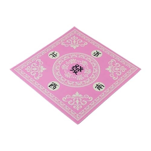 YXINAER Tischauflage für Mahjong Faltbare Mahjong-Matte, rutschfeste geräuschreduzierende Tischdecke for Brettspiele, Heimdekoration(Pink 80cm) von YXINAER