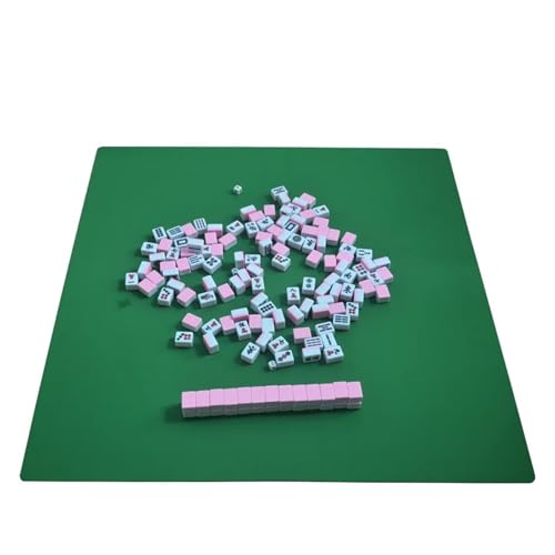 YXINAER Tischauflage für Mahjong Gummi-Tischdecke, Familienparty-Spiel, Mini-Mahjong-Tischmatte, stumm reiben, for den Haushalt, rutschfest, Poker(80CM) von YXINAER
