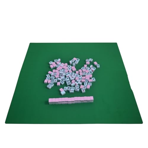 YXINAER Tischauflage für Mahjong Gummi-Tischdecke, Familienparty-Spiel, Mini-Mahjong-Tischmatte, stumm reiben, for den Haushalt, rutschfest, Poker(90CM) von YXINAER