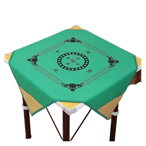 YXINAER Tischauflage für Mahjong Quadratische rutschfeste Mahjong-Pad-Kachelspielmatte mit Taschen for Home-Hotel-Unterhaltung, Beflockungsstoff(D 1x1m) von YXINAER