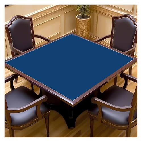 YXINAER Tischauflage für Mahjong Verdickte, leise, quadratische Mahjong-Tischdecke, Handwaschtuch, rutschfeste Poker-Tischmatte, moderner, einfacher SLE-Heimstoff(Blue,Rubber_90*90CM) von YXINAER
