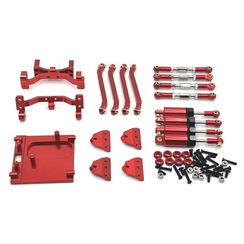 1/12 Neu for MN99S Fernbedienungsauto-Ersatzteile, Metall-Upgrade, Spurstange, Stoßdämpfer, Kit-Tasche(Rood) von YXIUEYINGE