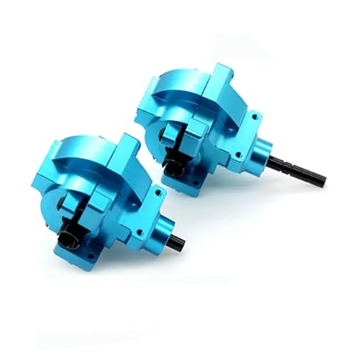 1 Paar Aluminiumlegierung vorne oder hinten Getriebe Box Komplette Drive & Diff.Getriebe 02030 03015 02024 02051 102075 1/10 for HSP 94123 94107(Blauw) von YXIUEYINGE