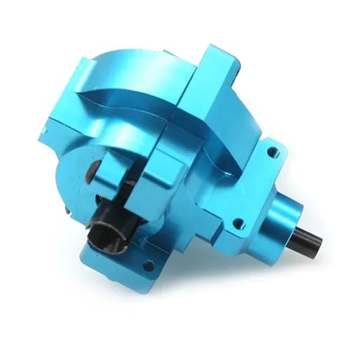 1 Paar Aluminiumlegierung vorne oder hinten Getriebe Box Komplette Drive & Diff.Getriebe 02030 03015 02024 02051 102075 1/10 for HSP 94123 94107(Front Blue) von YXIUEYINGE